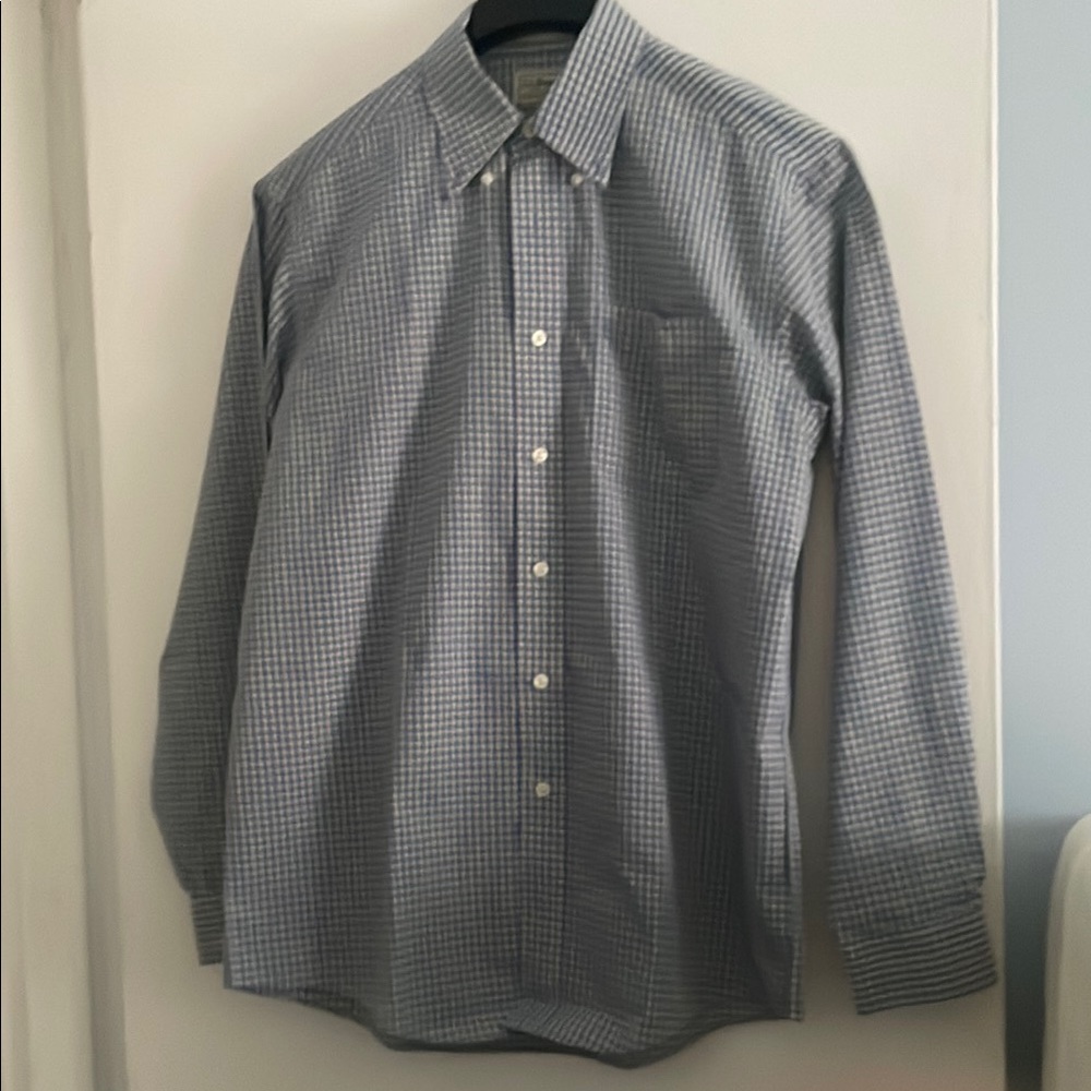 NWOT, L.L. Bean Blue Casual Button Down Shirt